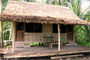 Shared bathroom for beach bungalow guests.