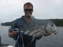 Chris with our first Diamond Trevally