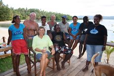 From left to right clockwise - Pammy, Pete, Chris, Dave, Erick, Doro, Norah, Kumma's tail, Big John and Marg